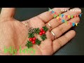 🎄Holly Berry, Beaded Earrings || Seed Bead Aretes Tutorial (0256)