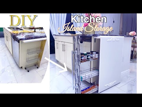 HOW TO Hide Extra Storage| Kitchen Island Storage! DIY Home Improvement Project.