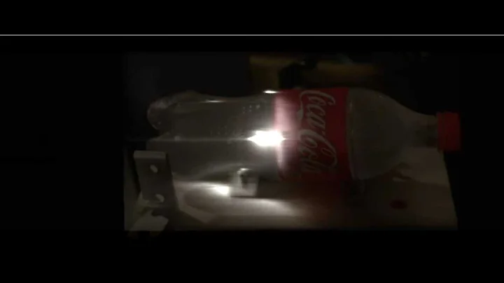 Laser pulse shooting through a bottle and visualized at a trillion frames per second