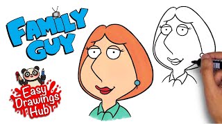 How to draw Lois Griffin from Family Guy in 5 minutes