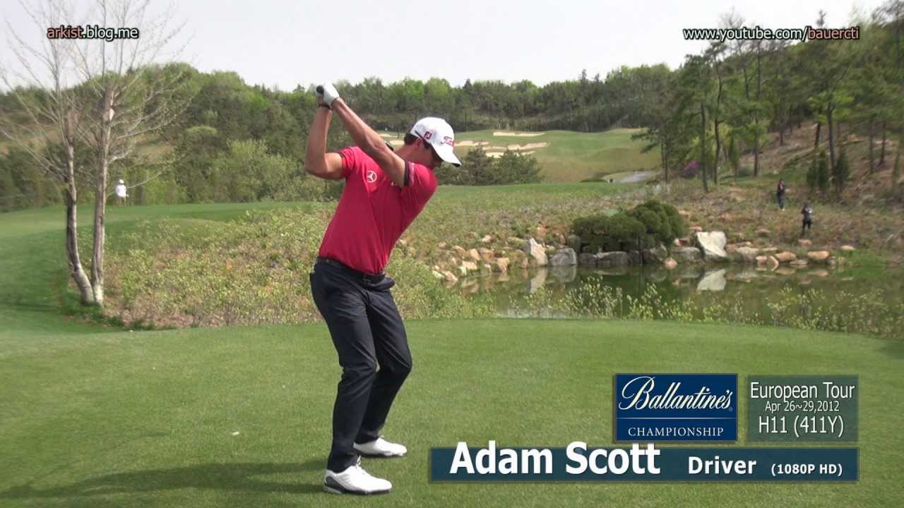 1080p Hd Adam Scott 2012 Driver Golf Swing 7european Tour throughout Golf Swing Tips Youtube Driver