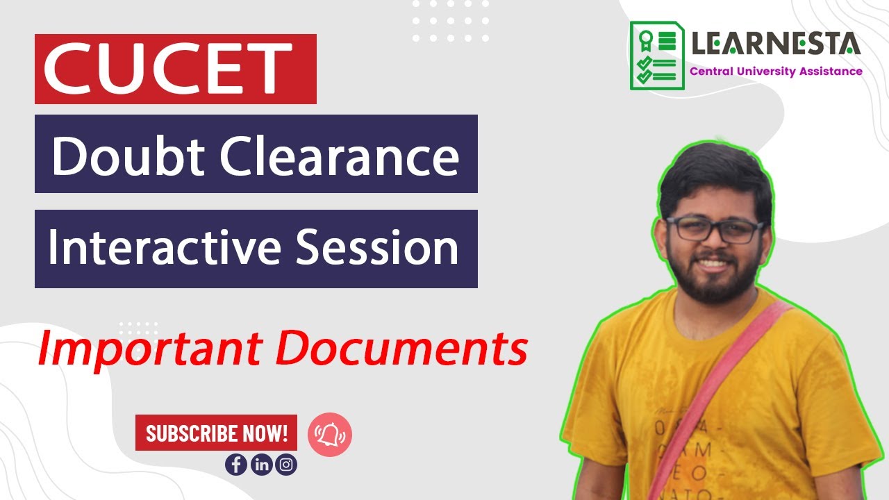 CUCET - Important Documents for Admission | Learnesta