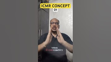 ICMR CONCEPT 01 | Dr Ashish Gupta #shorts #shortsvideo #icmrjrf2024