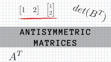 Antisymmetric Matrices | Lecture 8 Question 9+10 | MathsForUni