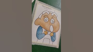 Shinchan part 2 watercolor painting # shinchan #love #lovestatus #art #shorts #shortvideo