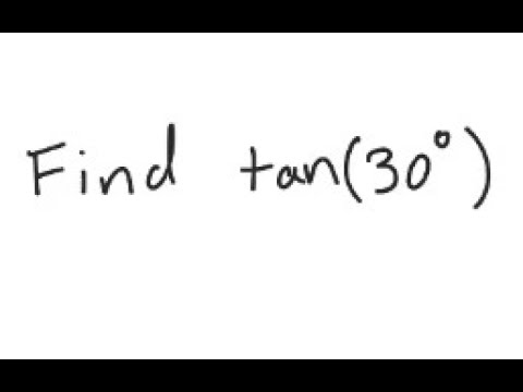 Trigonometry: Find tan