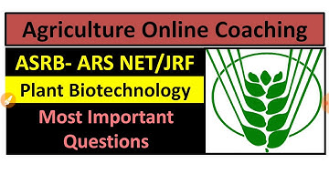 ASRB -ARS NET JRF | plant biotechnology | mind mapping| agriculture exams|