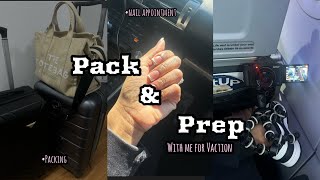 MAINTENANCE VLOG | PACK & PREP W ME FOR VACATION | packing for a baby  Nails   Shopping