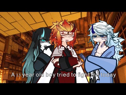 A 13 year old boy tried to fight me today | SWAP!Demon slayer | Implied KyoGiyuu (?) | Kny | Gacha