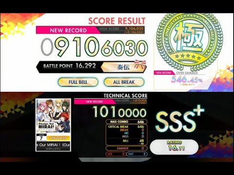 【オンゲキ R.E.D PLUS】Change Our MIRAI！ （Our 7 Lights）［ADVANCED］