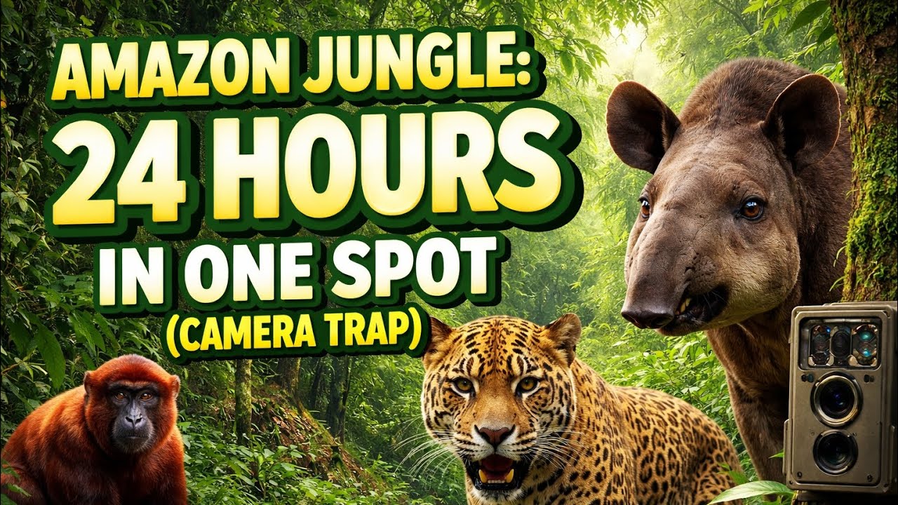 Amazon Jungle: 24 Hours in One Spot (Camera Trap) - YouTube