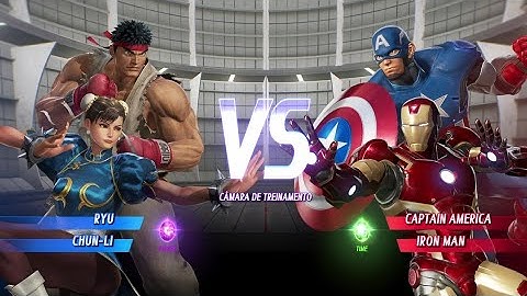 Ryu & Chun Li vs Captain America & Iron Man (Hardest AI) - Marvel vs Capcom Infinite