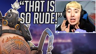 focusing a twitch streamer with my roadhog w/ reactions (Overwatch)