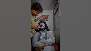 How to do Shiv shakti makeup tutorial | shiv shakti BTS #shiv #mahadev #shivshakti #ytshorts #reels