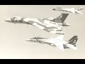 F-14 Intercepts an Avro Vulcan bomber over the USS Nimitz | Mover Clips