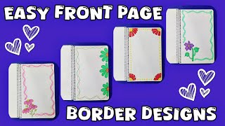 Easy Front Page Border Designs Front Page Designs For School Projects Journals Page Borders
