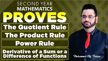 Second Year Mathematics | Chapter  2 | Proves | Muhammad Atif Firdous