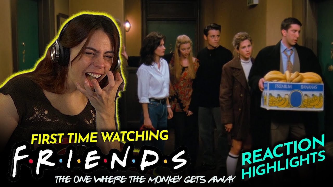 Leia goes bananas for FRIENDS 1x19 "The One Where the Monkey Gets Away" (1994) TV Reaction