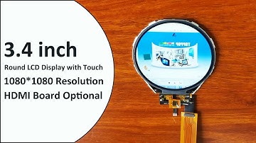 3.4inch round lcd display 800*800 resolution MIPI DSI Interface Circular TFT lcd screen touchscreen