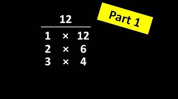 Chapter 6 - Lesson 8:  Finding Factor Pairs, PART 1