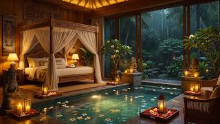 [No Ads] Sleep Instantly Tonight • Fall Rain & Soft Piano Music • Luxury Spa Ambience for Relaxation