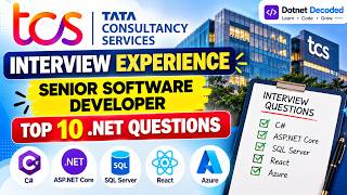 TCS .NET Full Stack Interview Questions & Answers | Real Interview | C#, .Net core and SQL | Sr. Dev