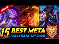 Top 15 meta heroes to solo rank up 2024 s31 update  mobile legends tier list