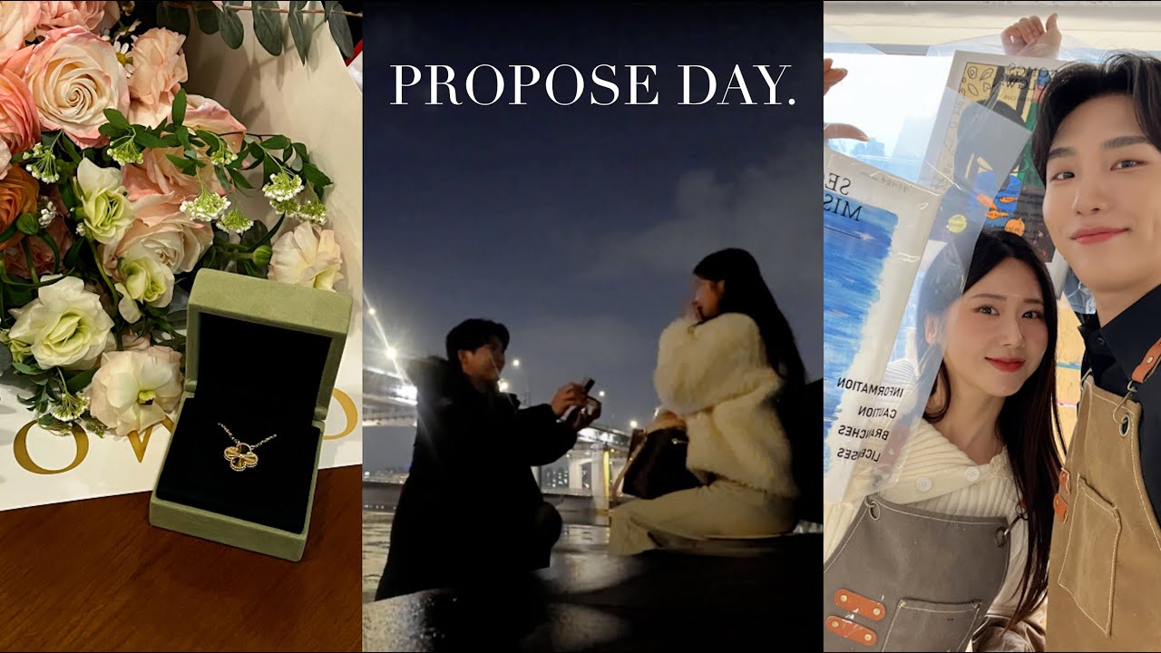 vlog.7년 연애의 끝, 저 프로포즈 받았어요..😭 | 나보다 더 많이 우는 남자친구..❤️