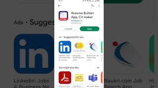 Mobile se CV banana sikhen | मोबाइल से Resume kaise banaein || CV maker #shorts screenshot 5