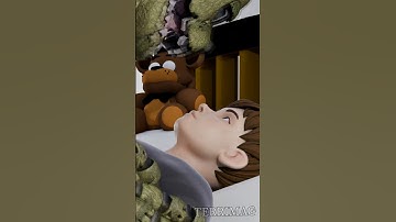 When your dad wakes you up for school: #animation #fnaf #funny #blender #springtrap #cryingchild