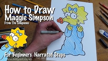 How to Draw Maggie Simpson from The Simpsons for cartoon art beginners