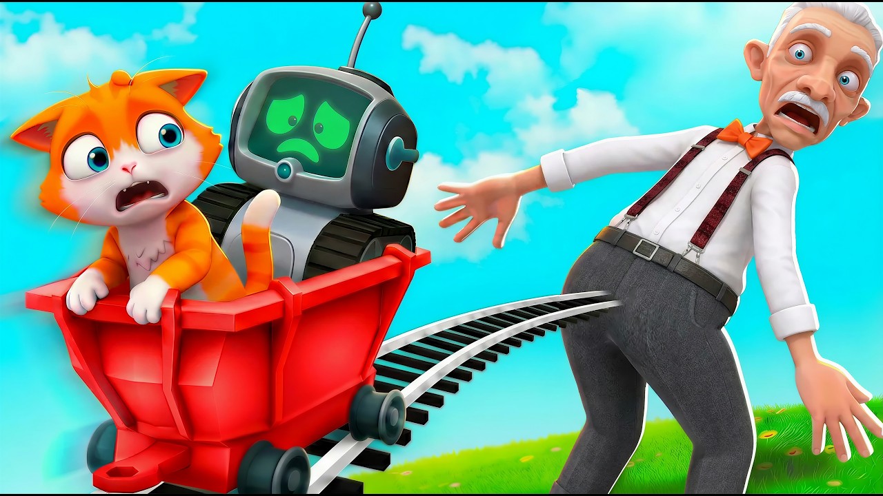 Cart Riding Into GRANDPA In Roblox!