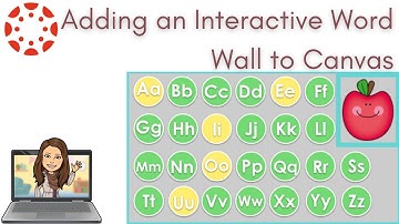 How to Add a Virtual Word Wall to Canvas (Free Word Wall in Description)