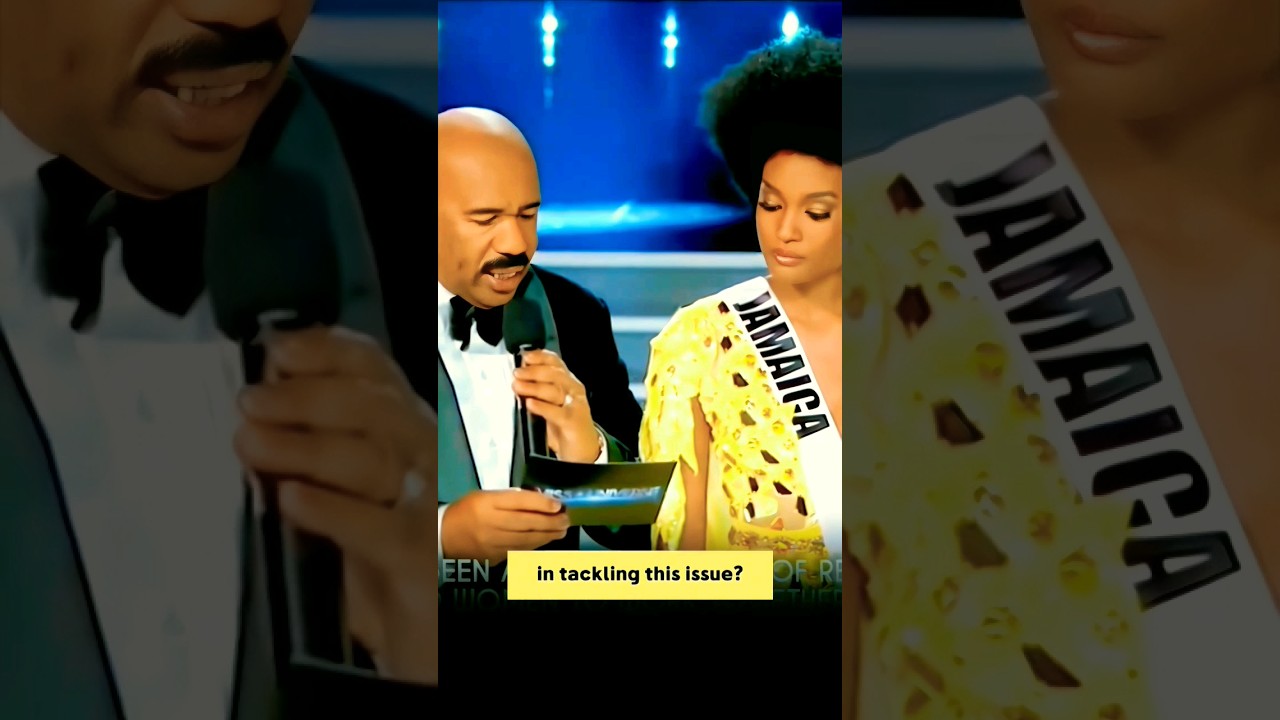 Miss Universe Jamaica 2017,Davina Bannett during top 5 q&a. Amazing answer ❤️ 