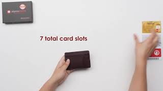 Alpine Swiss RFID Minimalist Oliver Front Pocket Wallet York Leather Collection Soft Nappa Burgundy screenshot 5
