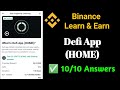 Defi App (HOME) || Binance Learn and Earn