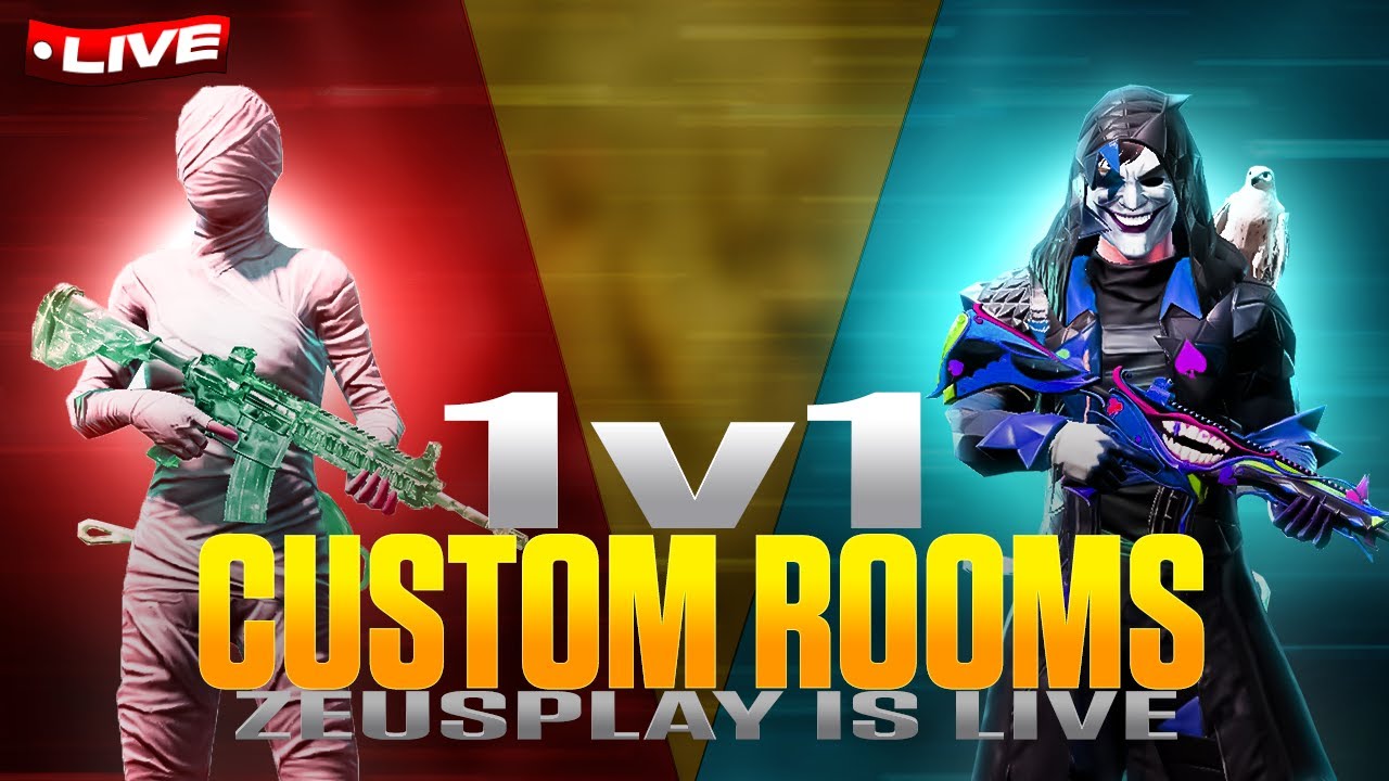 1 V 1 CUSTOM ROOMS  ZEUS PLAYS IS LIVE| RUSH GAMEPLAY | PUBG MOBILE