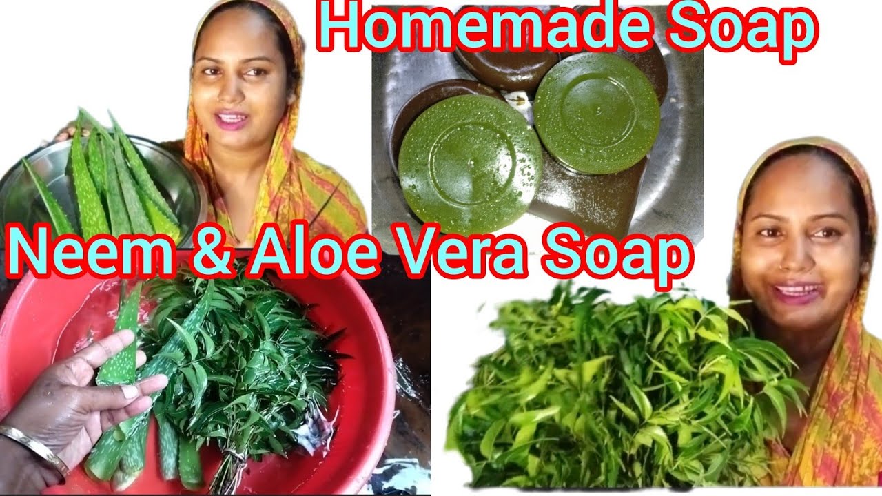 Aloe Vera & Neem Soap Ghar pe Banaye ll Soap for Itchy & Irritated skin