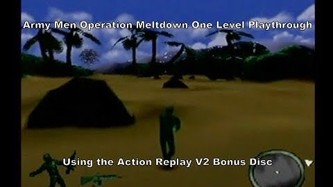 Army Men Operation Meltdown One Level Playthrough using the Ps1 ARV2 Ps2 Bonus Disc :D #Playstation