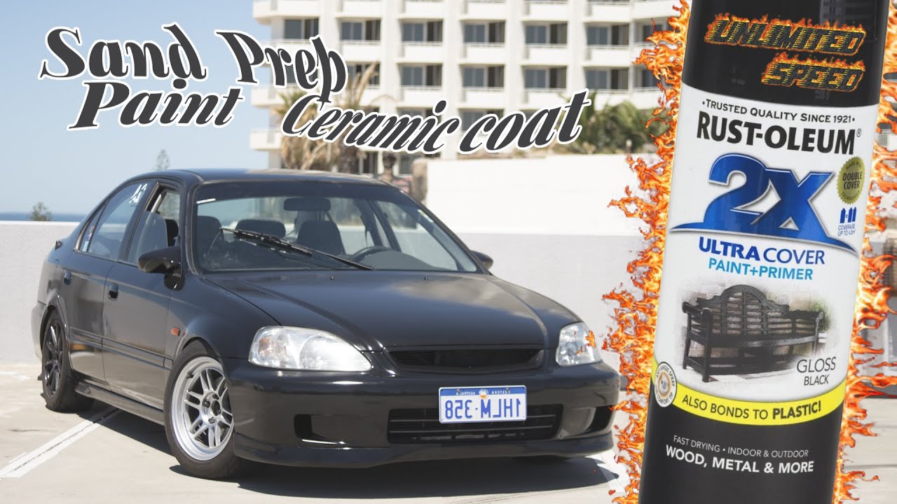 $200 paint job on my $400 EK Civic / Rustoleum respray full guide