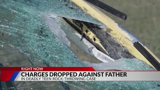 Charges dropped against father of rock-throwing suspect