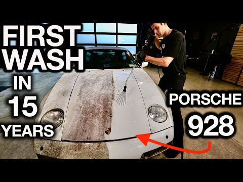 First Wash in 15 Years Porsche 928. Most Disgusting Moldy Abandoned Porsche Ever!
