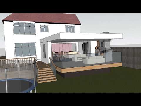 Update of Covered Patio with outside Fire Place