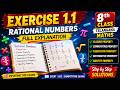 VIII Class Maths Exercise 1.1 | Rational Numbers Properties |  SCERT Maths | Full Explanation