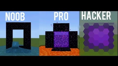 Noob Vs Pro Vs Hacker  | Minecraft nether portal