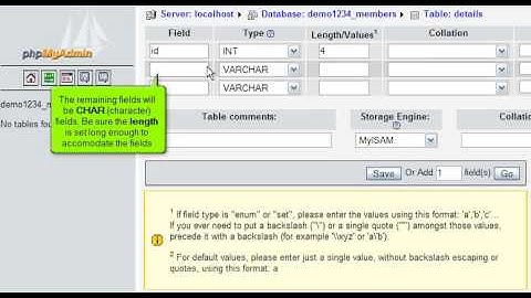 Creating a table in a database with phpMyAdmin (Flipper Host)
