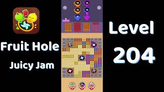 🎯 Fruit Hole Level 204 Walkthrough | Fun Fruit Puzzle Game 🍓 | SolutionGuruji