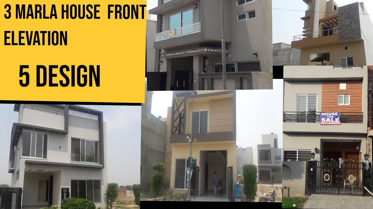 3 Marla House Front Elevation Design YouTube