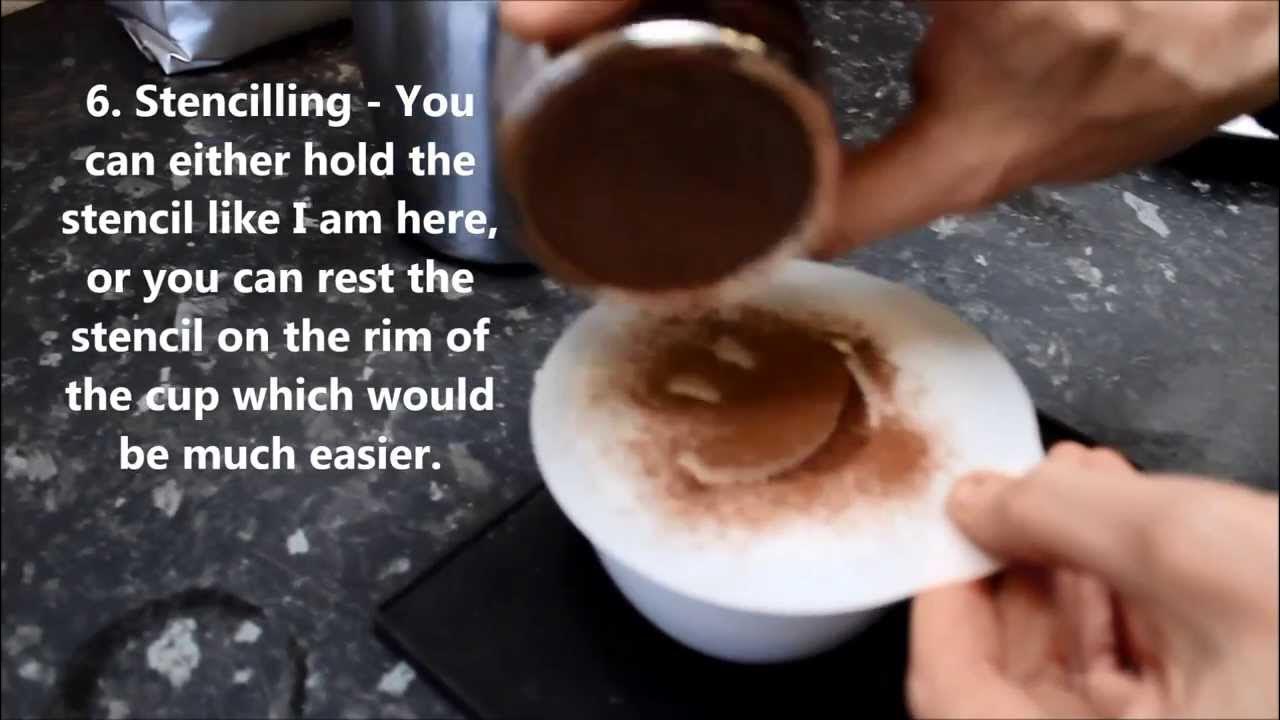How to make a stencil for cappuccino coffee