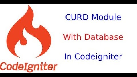 crud operation in codeigniter  Codeigniter tutorial for beginners in hindi Part (5 of 3)